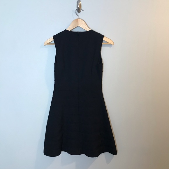 SOLD|||THEORY Black Striped Fit And Flare Dress 0 - Picture 7 of 8